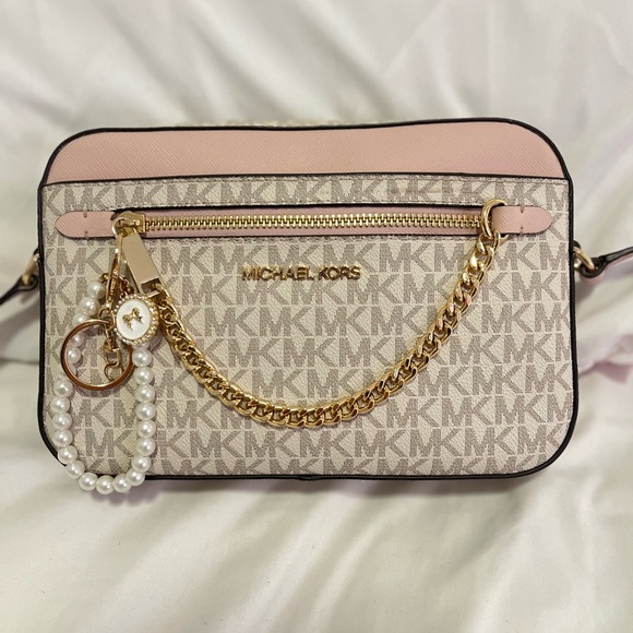 Michael Kors Blush Pink and Cream Crossbody Bag - Picture 2 of 6